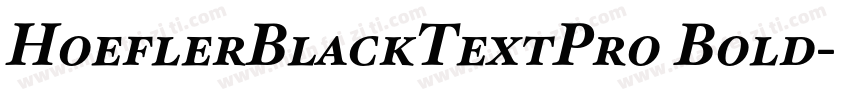 HoeflerBlackTextPro Bold字体转换